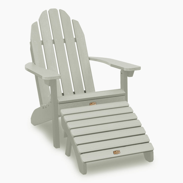 Essential Adirondack Chair with Essential Folding Ottoman Adirondack Chairs ELK OUTDOORS® Eucalyptus