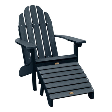 Essential Adirondack Chair with Essential Folding Ottoman ELK OUTDOORS® Federal Blue