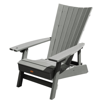 Refurbished Manhattan Beach Adirondack Chair with Wine Glass Holder Highwood USA Coastal Teak