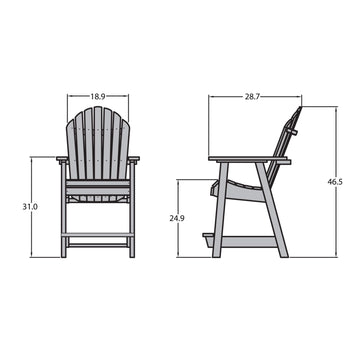 Refurbished Hamilton Counter Deck Chair Highwood USA