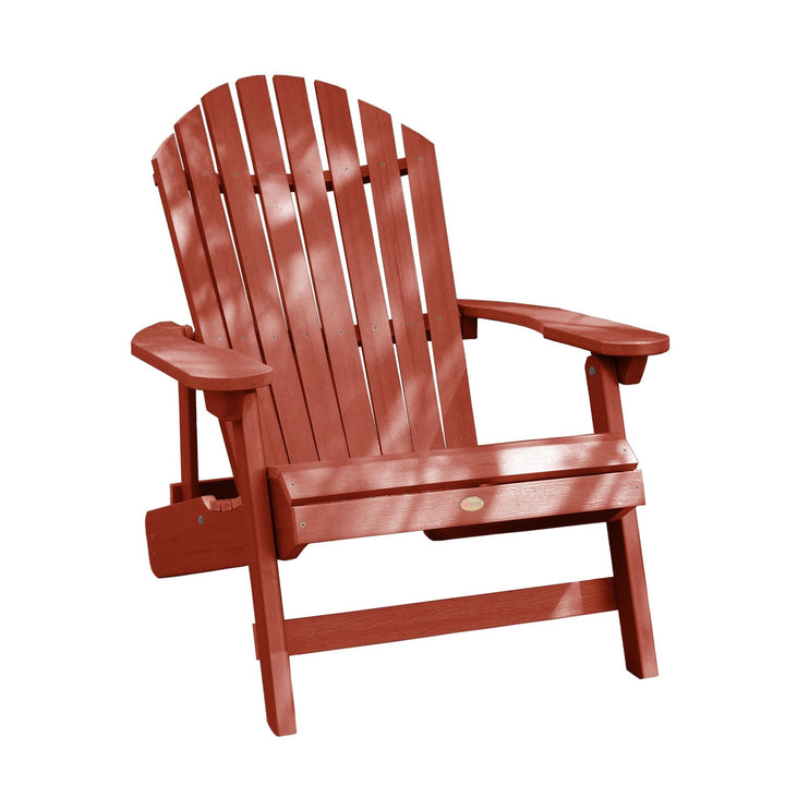 Refurbished King Hamilton Folding & Reclining Adirondack Chair Highwood USA Rustic Red