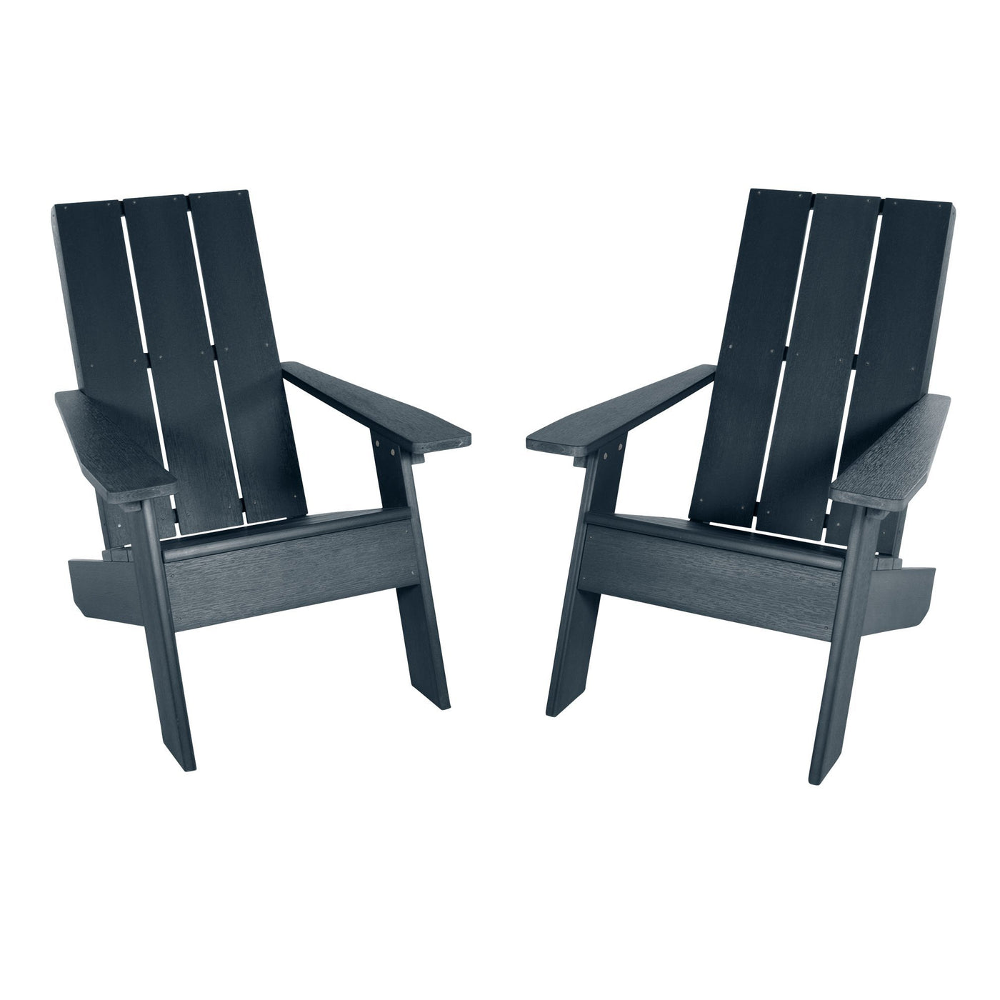 Two Italica Adirondack chairs in Federal Blue 