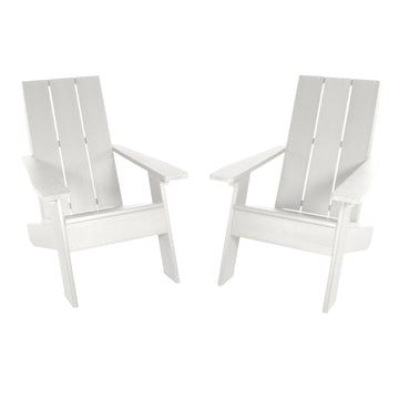 Two Italica Adirondack chairs in White
