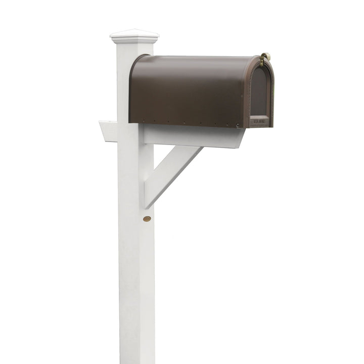 Refurbished Hazleton Mailbox Post Highwood USA White