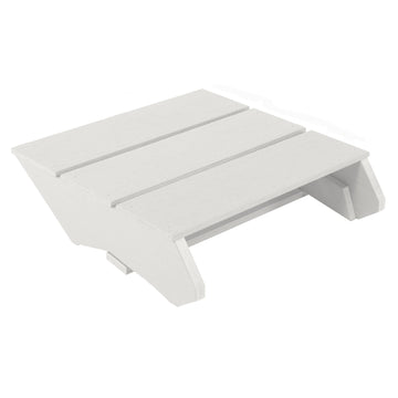 White folded Italica Modern Ottoman