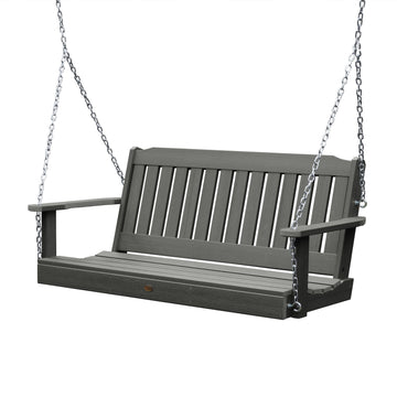 Refurbished Lehigh Porch Swing Highwood USA Coastal Teak 5