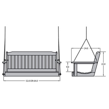 Refurbished Lehigh Porch Swing Highwood USA
