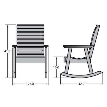 Refurbished Weatherly Rocking Chair Highwood USA