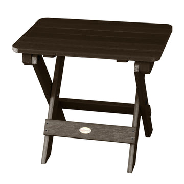 Refurbished Folding Adirondack Side Table Highwood USA Weathered Acorn