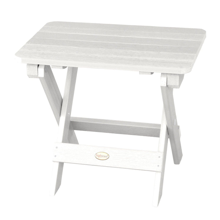 Refurbished Folding Adirondack Side Table Highwood USA White