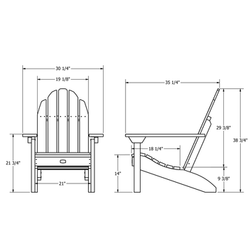 Refurbished Essential Adirondack Chair Highwood USA