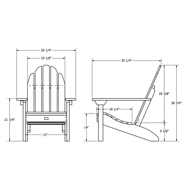 Refurbished Essential Adirondack Chair Highwood USA