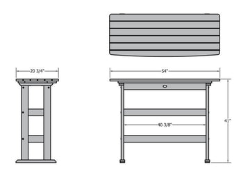 Refurbished Lehigh Bar Height Balcony Table WHE(OFFLINE) Highwood USA