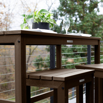 Monroe Modern Counter Height Balcony 3pc Set Dining Highwood USA 