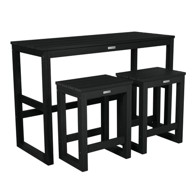 Monroe Modern Counter Height Balcony 3pc Set Dining Highwood USA Black 