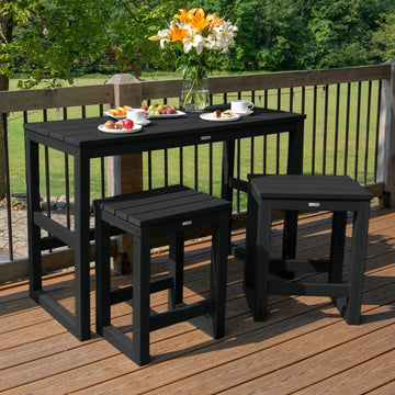 Monroe Modern Counter Height Balcony 3pc Set Dining Highwood USA 