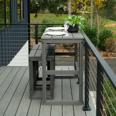 Monroe Modern Counter Height Balcony 3pc Set Dining Highwood USA 