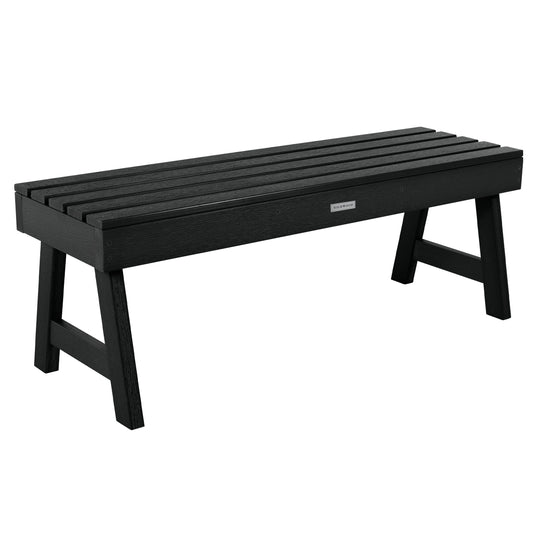 Weatherly Picnic Backless Bench - 4ft Bench Highwood USA Black 