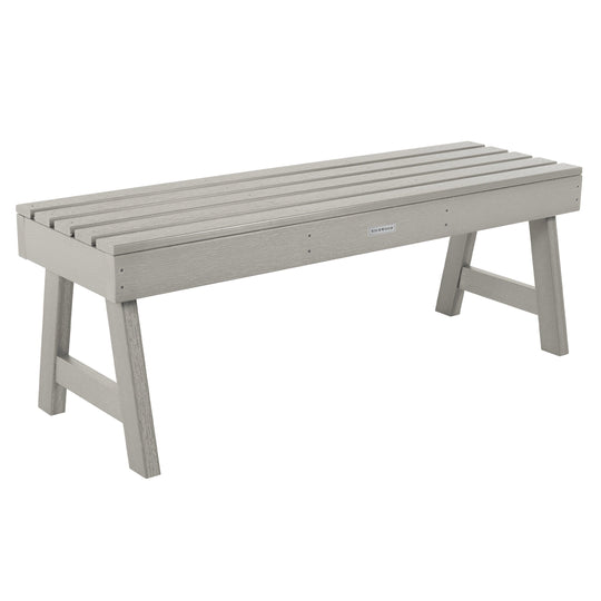 Weatherly Picnic Backless Bench - 4ft Bench Highwood USA Harbor Gray 