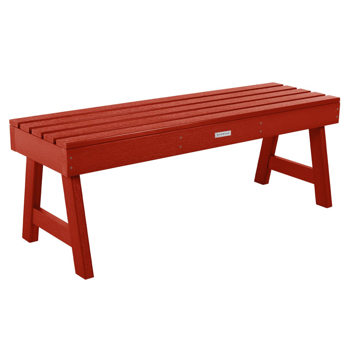 Weatherly Picnic Backless Bench - 4ft Bench Highwood USA Rustic Red 