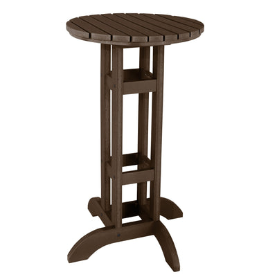 Round 24" Diameter Bistro Table - Bar Height Table Highwood USA Weathered Acorn 