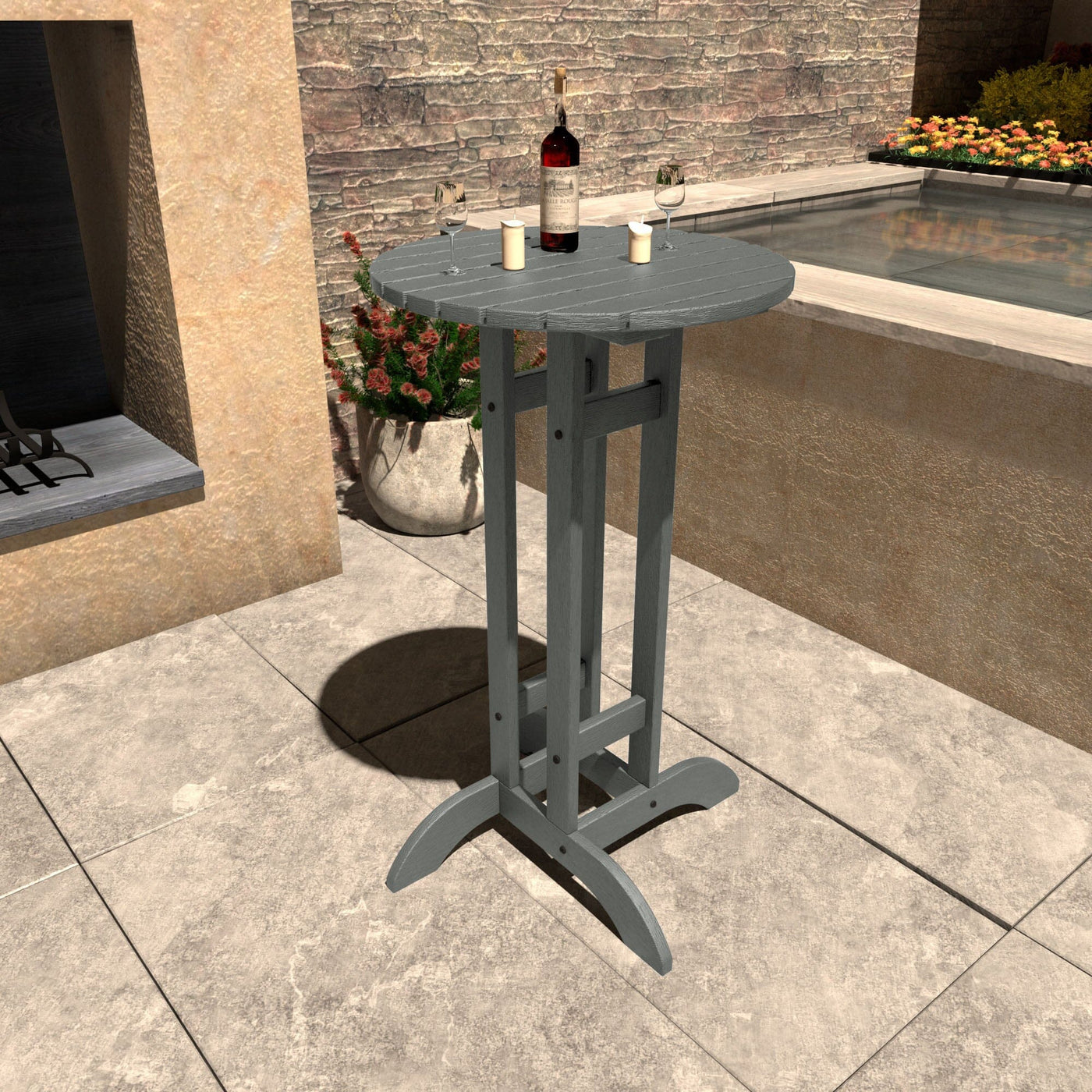 Round 24" Diameter Bistro Table - Bar Height Highwood USA 