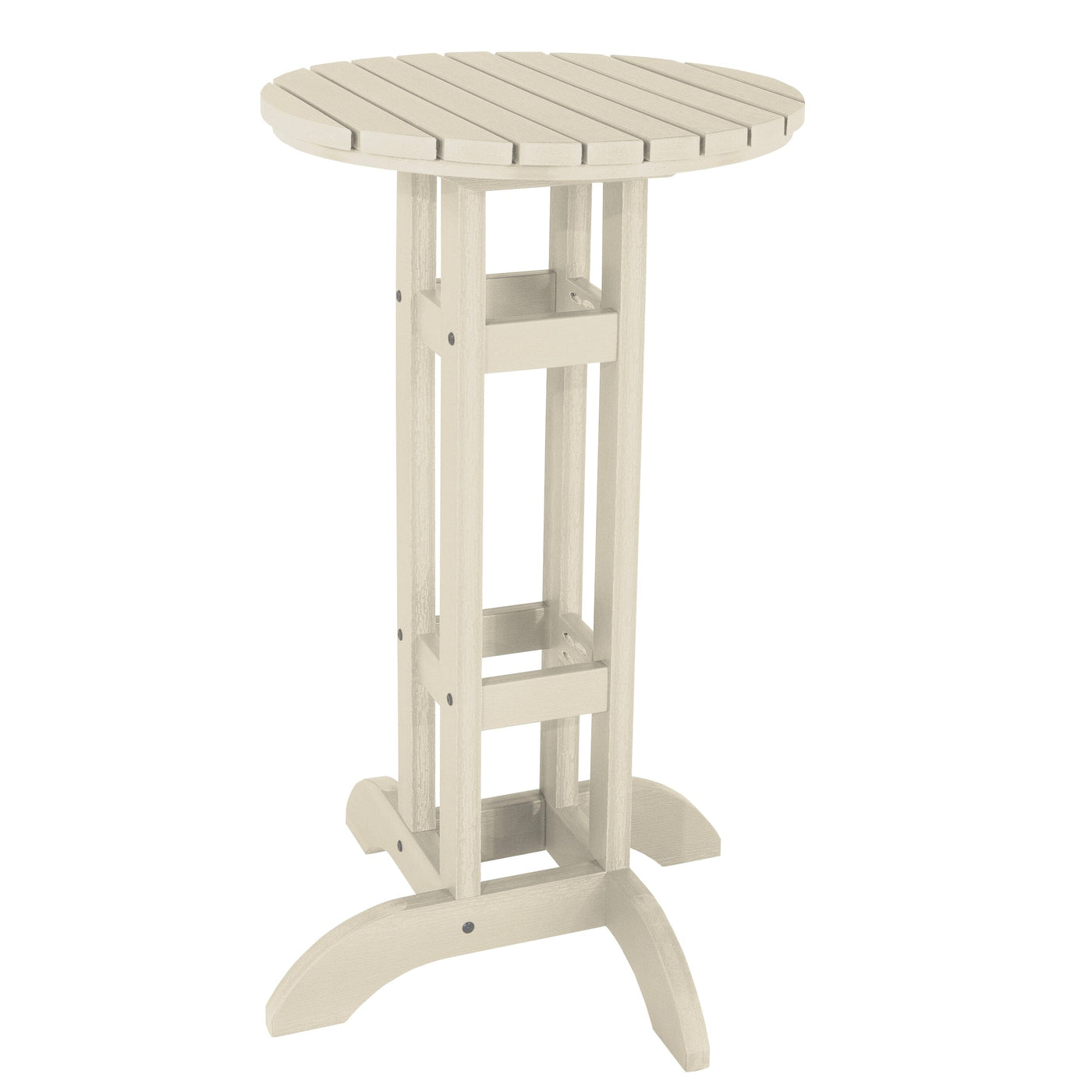 Round 24" Diameter Bistro Table - Bar Height Table Highwood USA Whitewash 