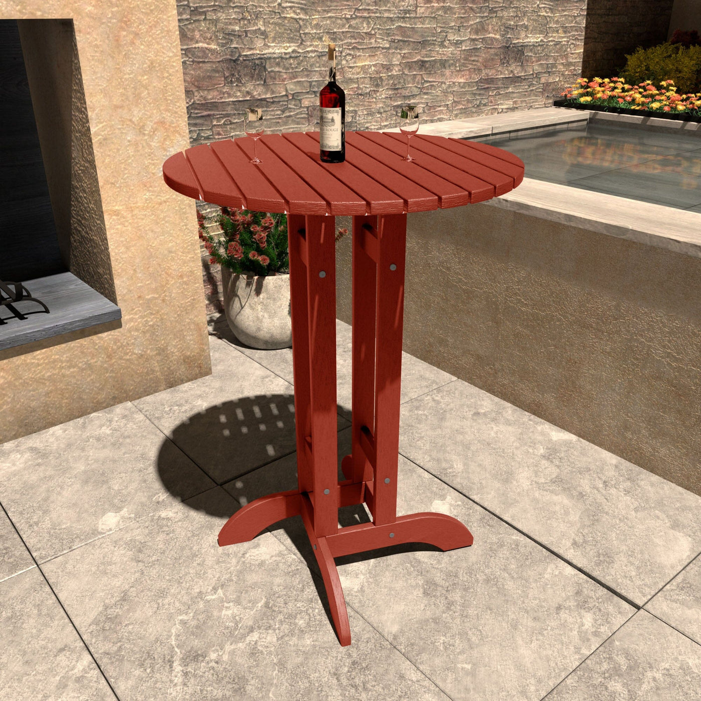 Round 30" Diameter Bistro Table - Bar Height Highwood USA 