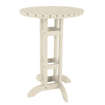 Round 30" Diameter Bistro Table - Bar Height Table Highwood USA Whitewash 