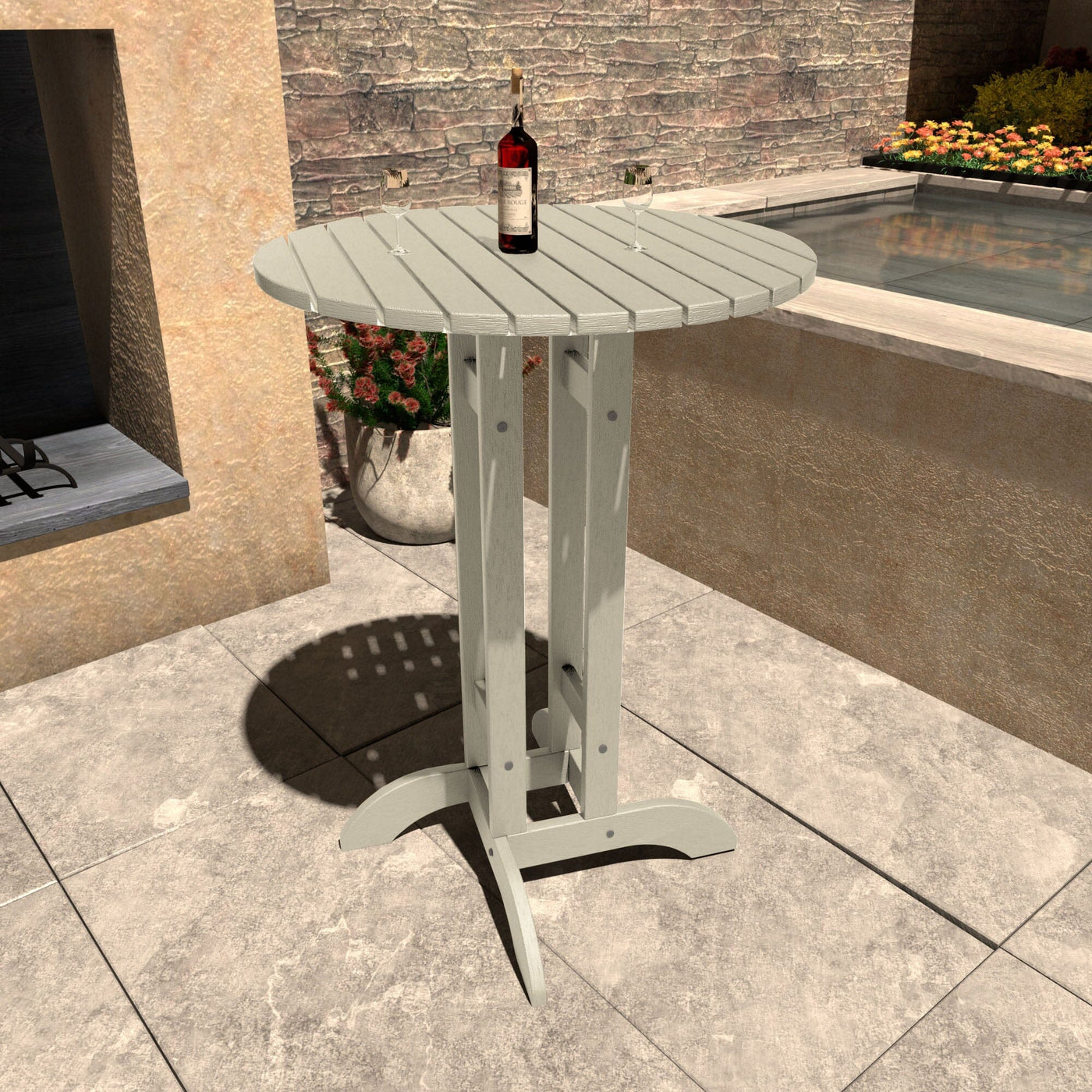 Round 30" Diameter Bistro Table - Bar Height Highwood USA 