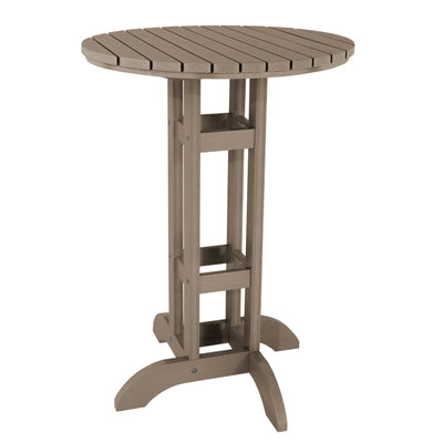 Round 30" Diameter Bistro Table - Bar Height Table Highwood USA Woodland Brown 