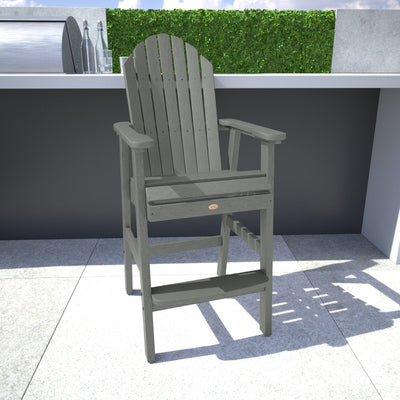 Gray Hamilton Bar Height Chair in outdoor kitchen