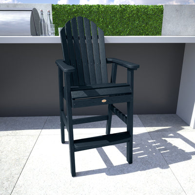 Dark Blue Hamilton Bar Height Chair in outdoor kitchen