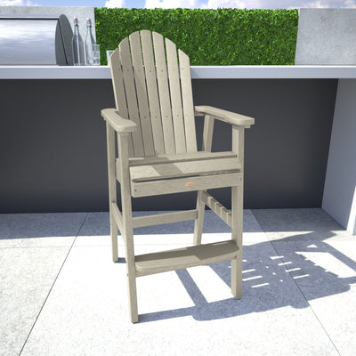 Whitewash Hamilton Bar Height Chair in outdoor kitchen