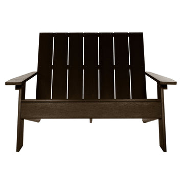 Italica Modern Double Wide Adirondack Chair Adirondack Chairs Highwood USA Weathered Acorn 