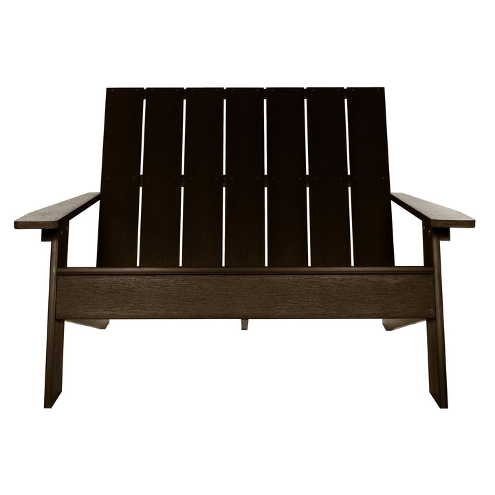 Italica Modern Double Wide Adirondack Chair Adirondack Chairs Highwood USA Weathered Acorn 