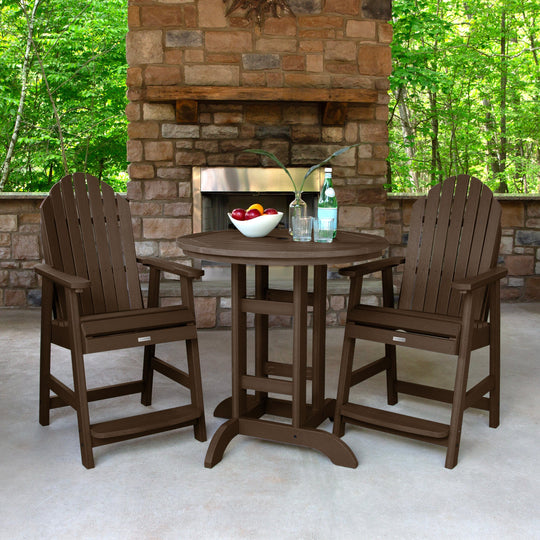 Hamilton 3pc 36in Round Dining Set - Counter Height Dining Highwood USA 