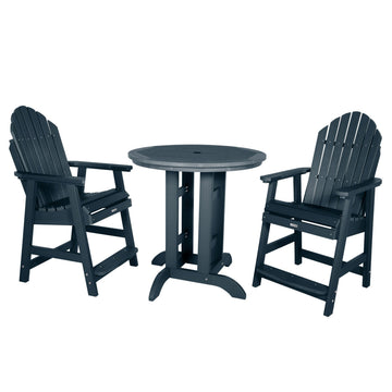 Hamilton 3pc 36in Round Dining Set - Counter Height Dining Highwood USA Federal Blue 
