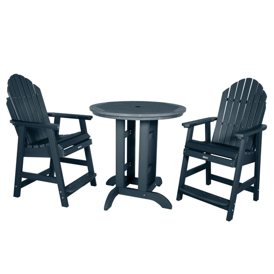 Hamilton 3pc 36in Round Dining Set - Counter Height Dining Highwood USA Federal Blue 