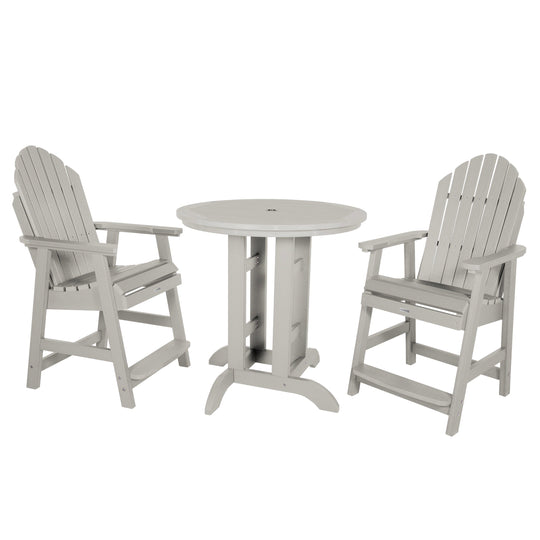 Hamilton 3pc 36in Round Dining Set - Counter Height Dining Highwood USA Harbor Gray 