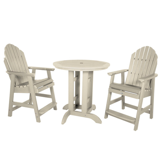 Hamilton 3pc 36in Round Dining Set - Counter Height Dining Highwood USA Whitewash 
