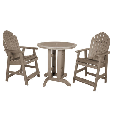 Hamilton 3pc 36in Round Dining Set - Counter Height Dining Highwood USA Woodland Brown 