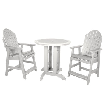 Hamilton 3pc 36in Round Dining Set - Counter Height Dining Highwood USA White 