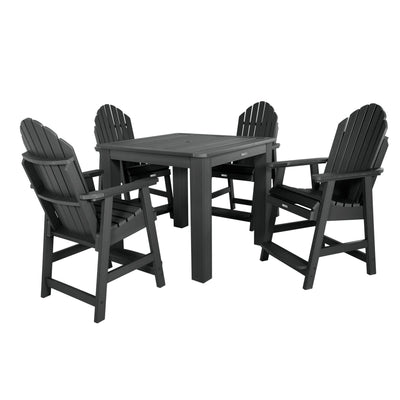 Hamilton 5pc Square Dining Set 42in x 42in - Counter Height Dining Highwood USA Black 