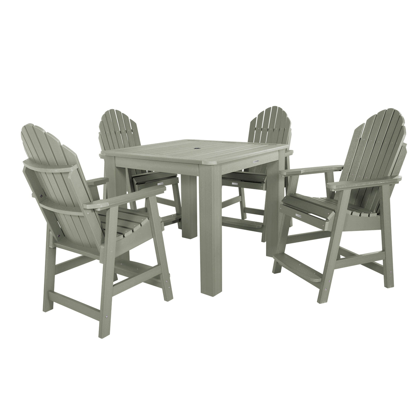 Hamilton 5pc Square Dining Set 42in x 42in - Counter Height Dining Highwood USA Eucalyptus 