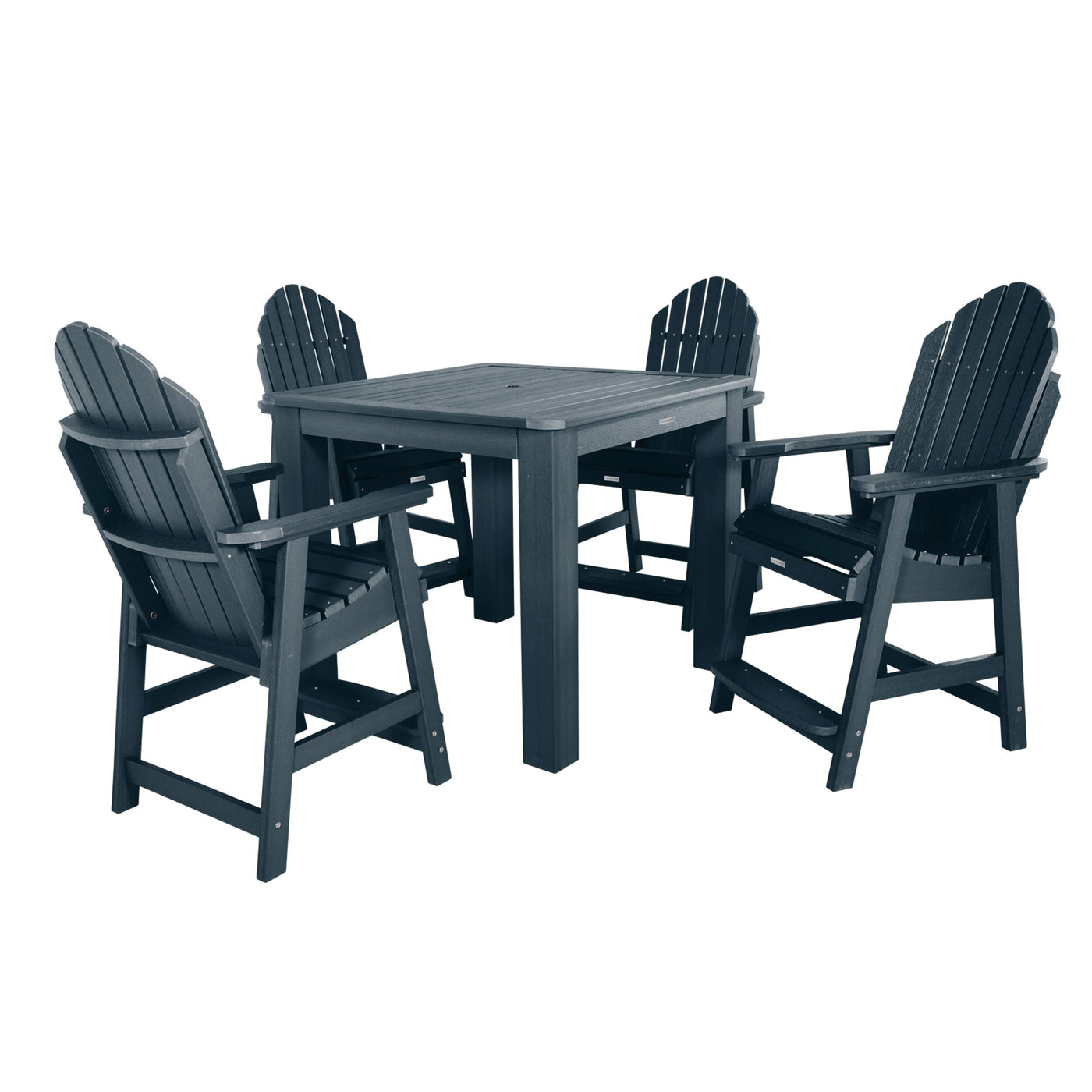Hamilton 5pc Square Dining Set 42in x 42in - Counter Height Dining Highwood USA Federal Blue 