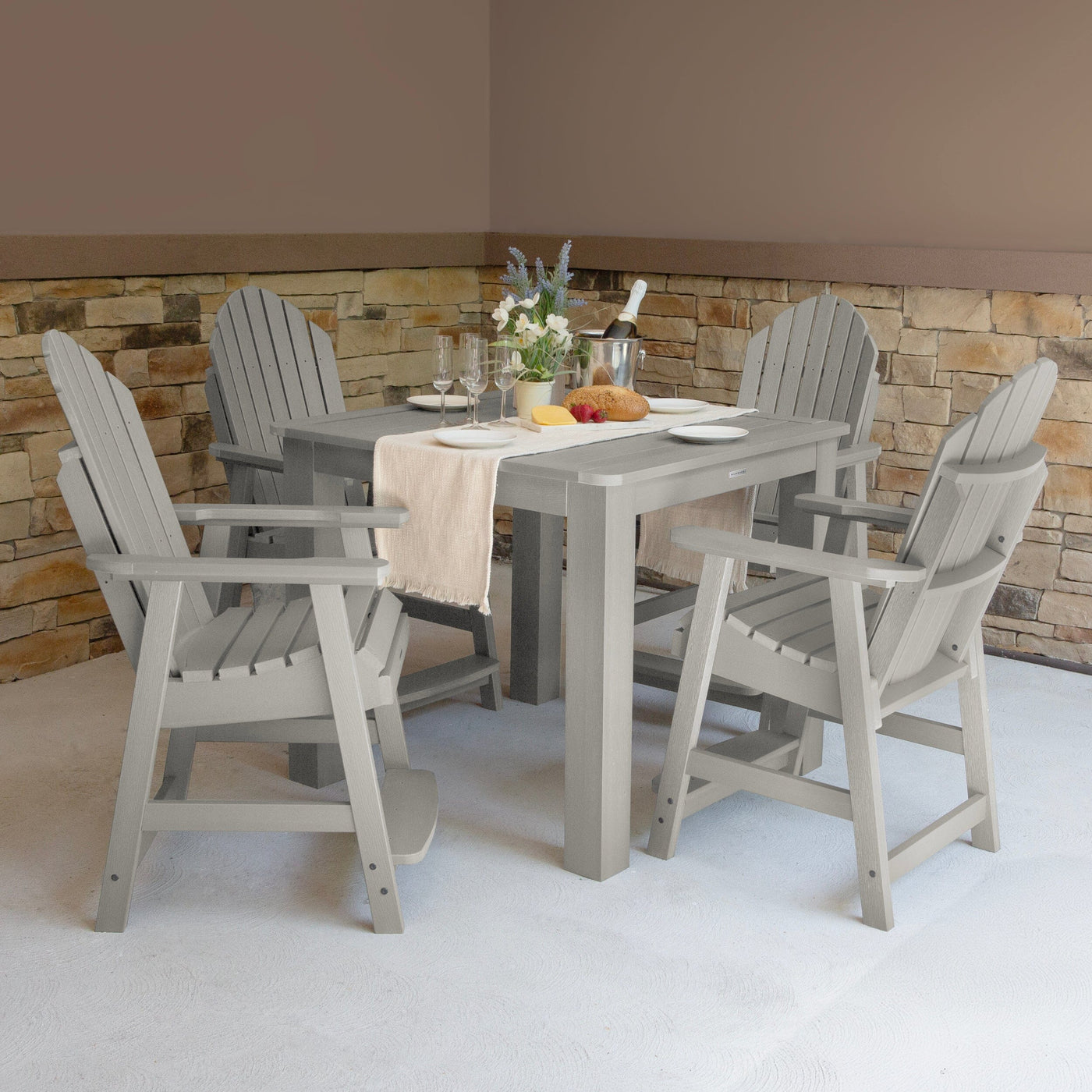 Hamilton 5pc Square Dining Set 42in x 42in - Counter Height Dining Highwood USA 