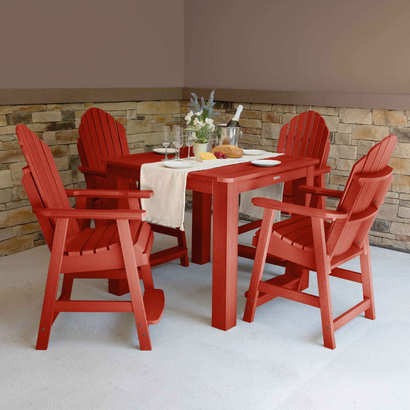 Hamilton 5pc Square Dining Set 42in x 42in - Counter Height Dining Highwood USA 