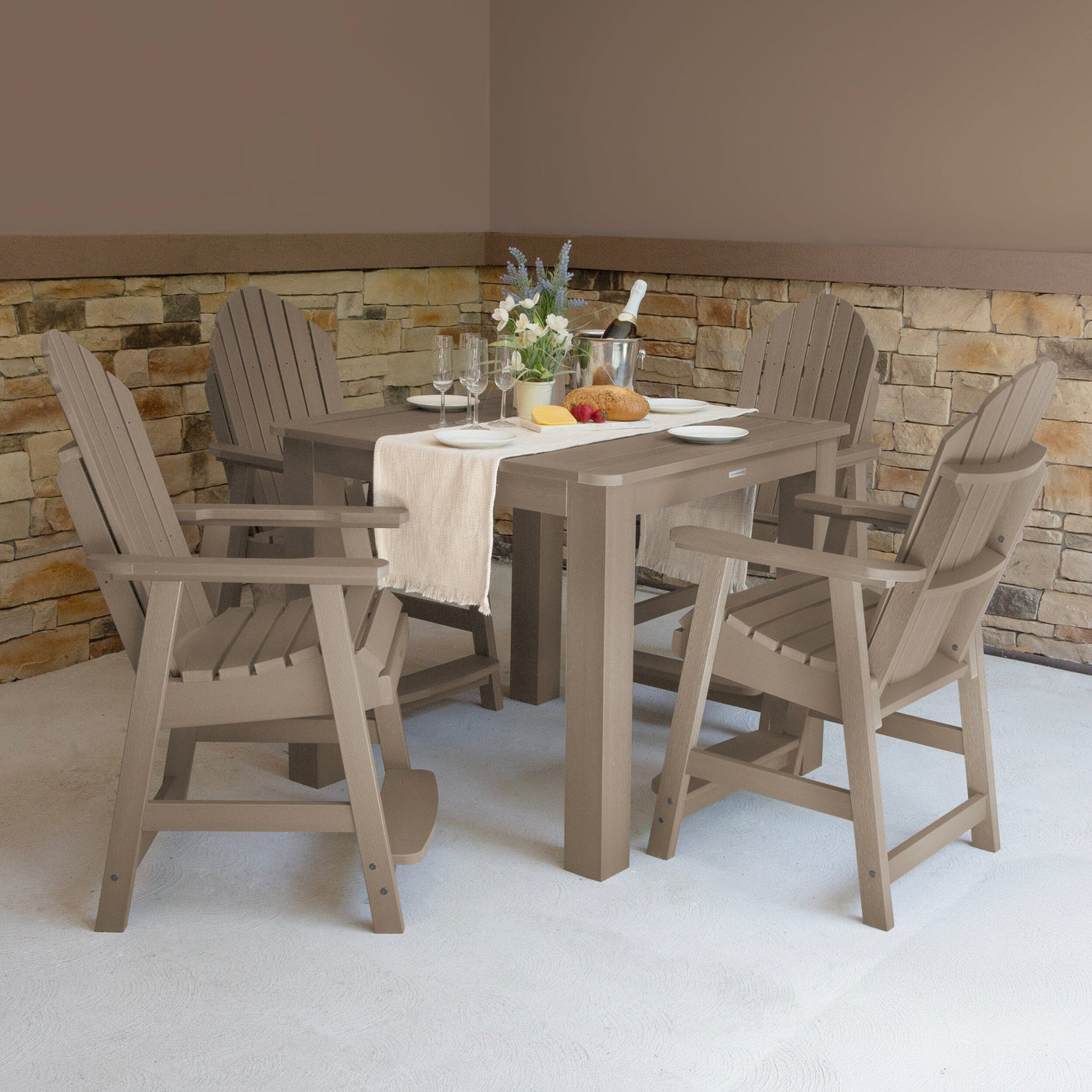 Hamilton 5pc Square Dining Set 42in x 42in - Counter Height Dining Highwood USA 