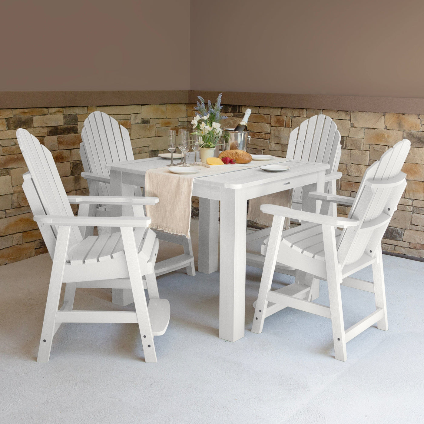 Hamilton 5pc Square Dining Set 42in x 42in - Counter Height Dining Highwood USA 